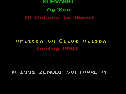 Kobyashi Ag'Kwo - A Return to Naru (1991)(Zenobi Software)